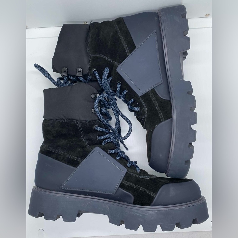 Franco Sarto Balinhike Suede Water Resistant Combat Boots Women’s Size 8.5 - Picture 4 of 10